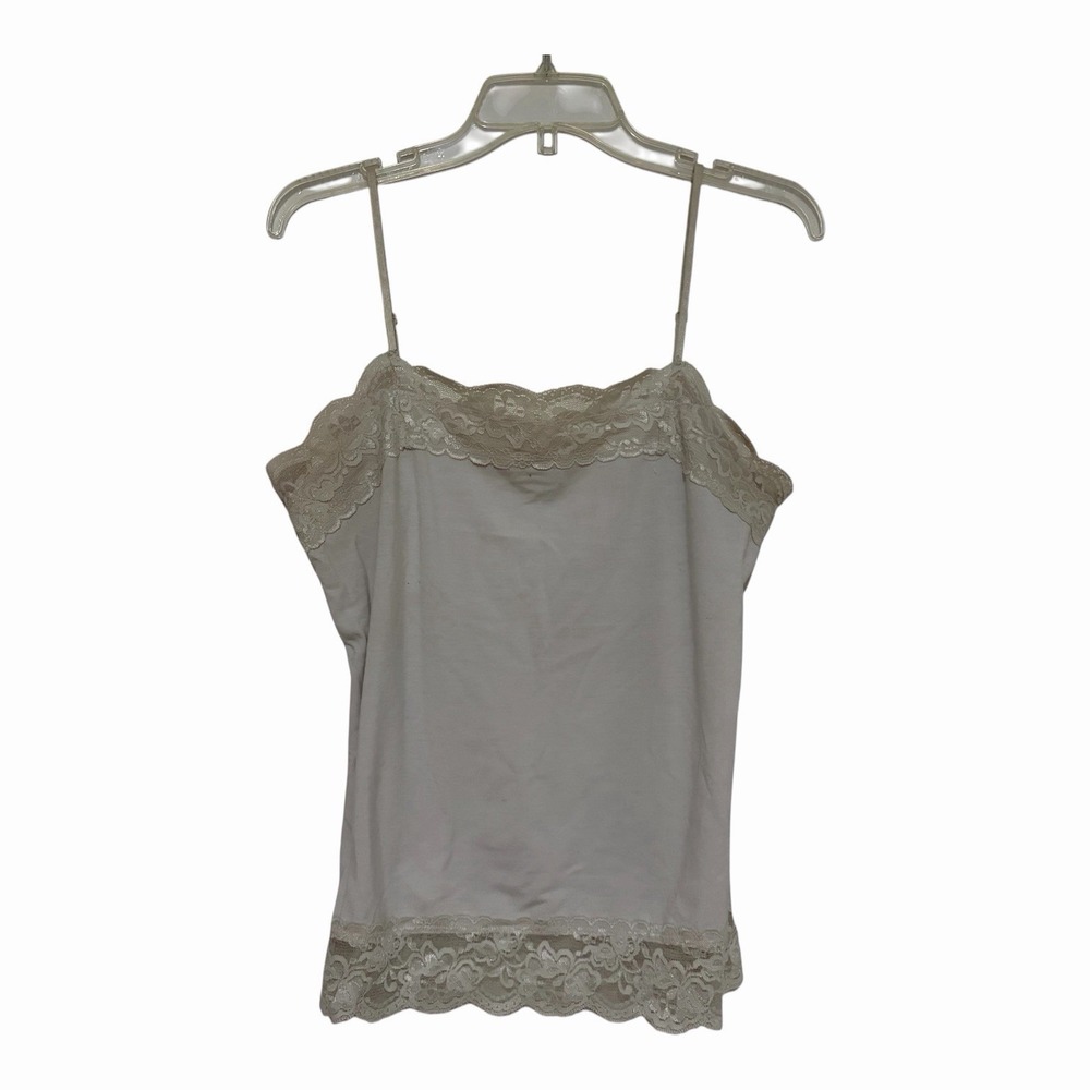 Cato Cami Tank Top with Lace Trim Boho Feminine M Y2K Going Out Spaghetti Strap